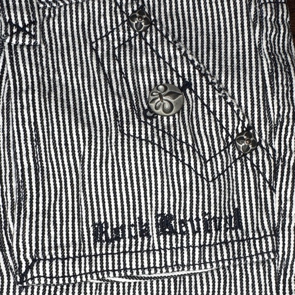 Rock Revival Black and White Striped Women Shorts Detailed buttons size 26 - Picture 16 of 16